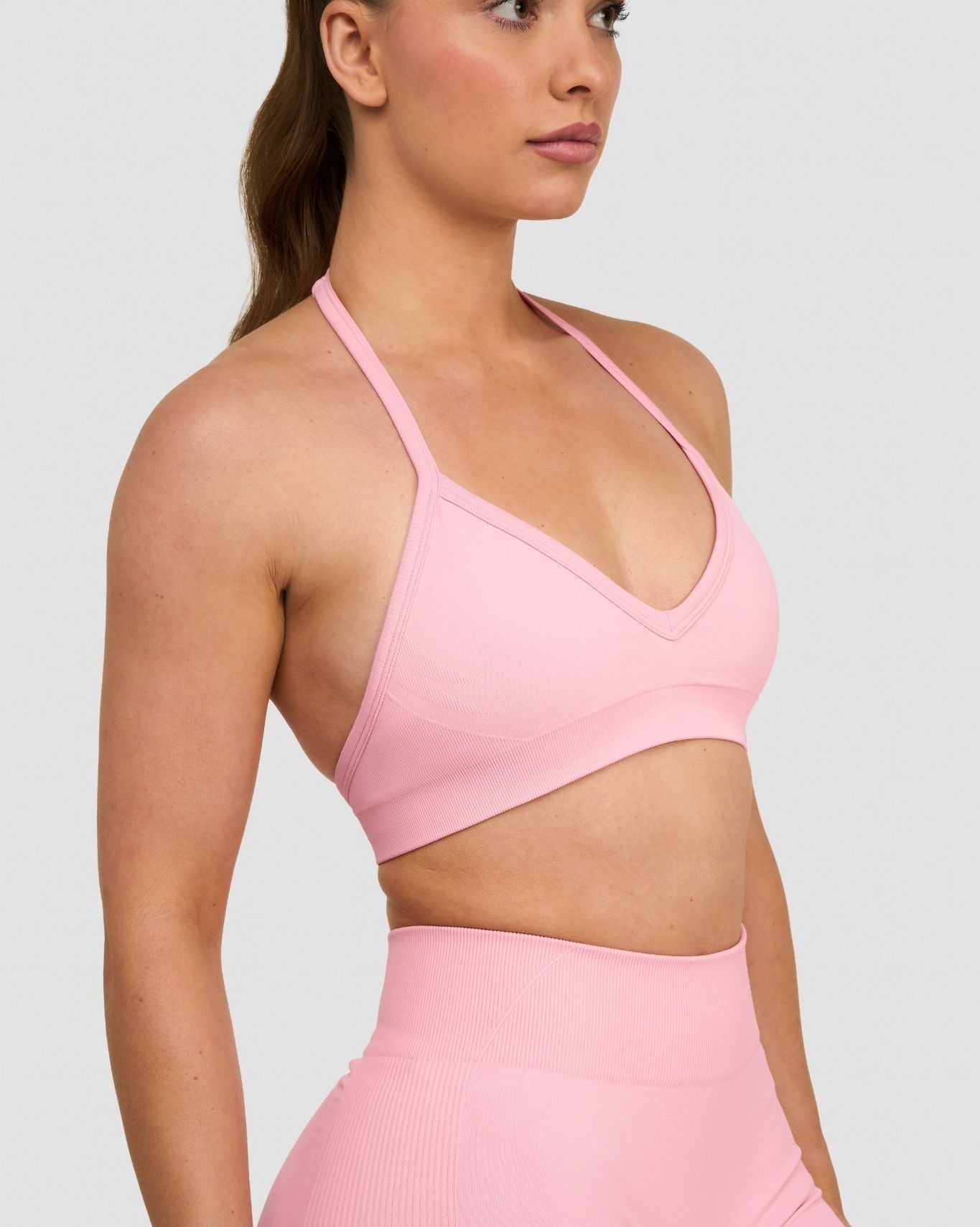 Elevate™ Sujetador Halter Ajustable Sin Costuras para Modelado | Rosa Algodón