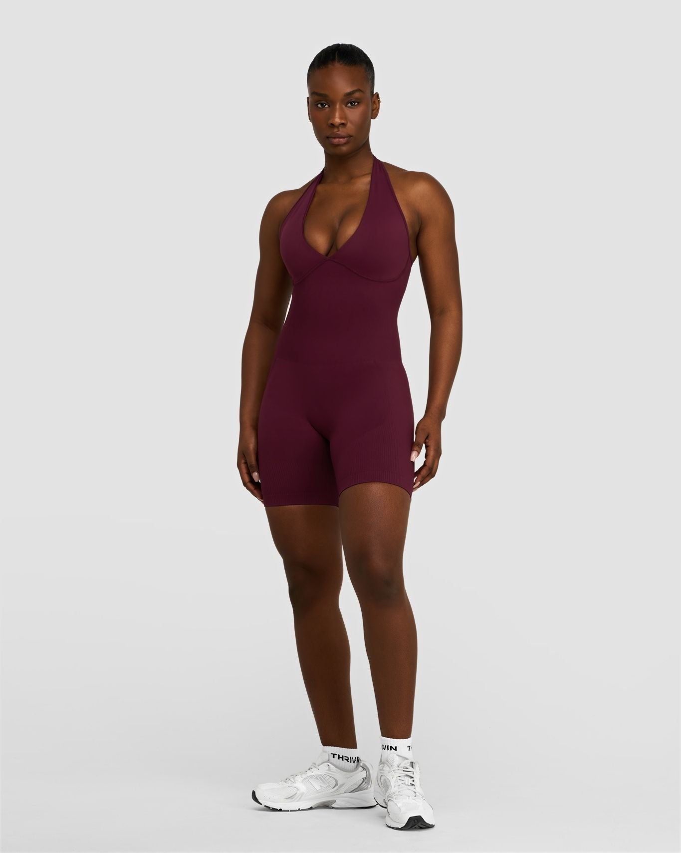Elevate™ Sculpting Halterneck All In One | Merlot