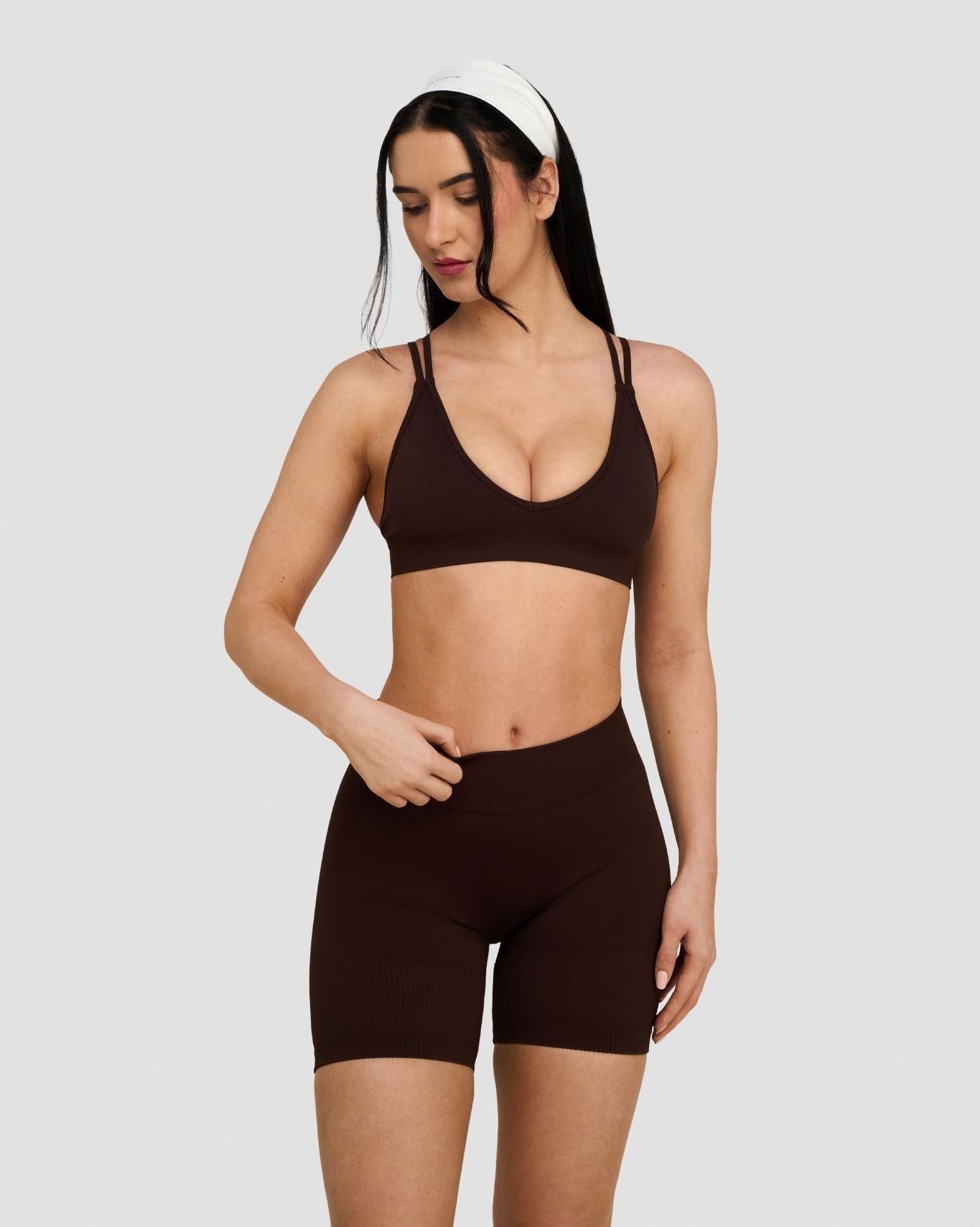 Elevate™ Sujetador Apex Alto Sin Costuras de Modelado | Café