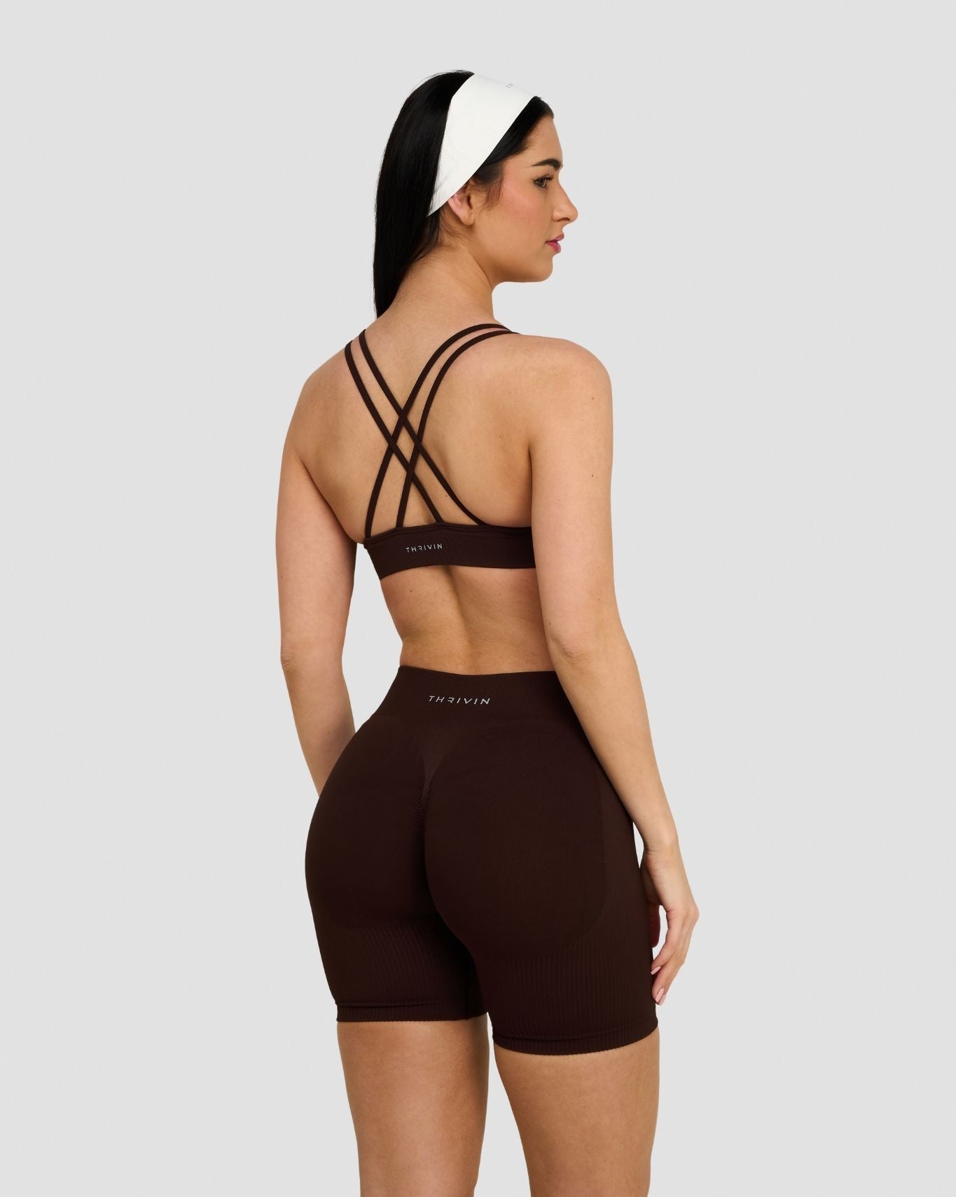 Elevate™ Sujetador Apex Alto Sin Costuras de Modelado | Café