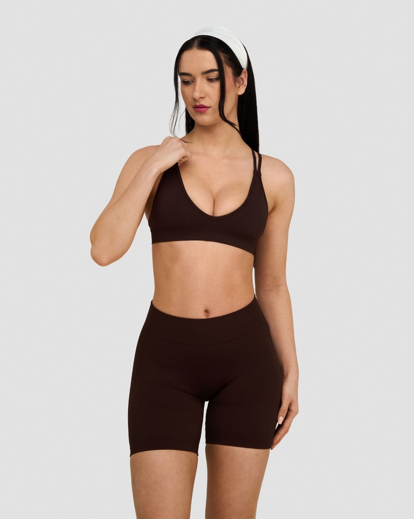 Elevate™ Sujetador Apex Alto Sin Costuras de Modelado | Café