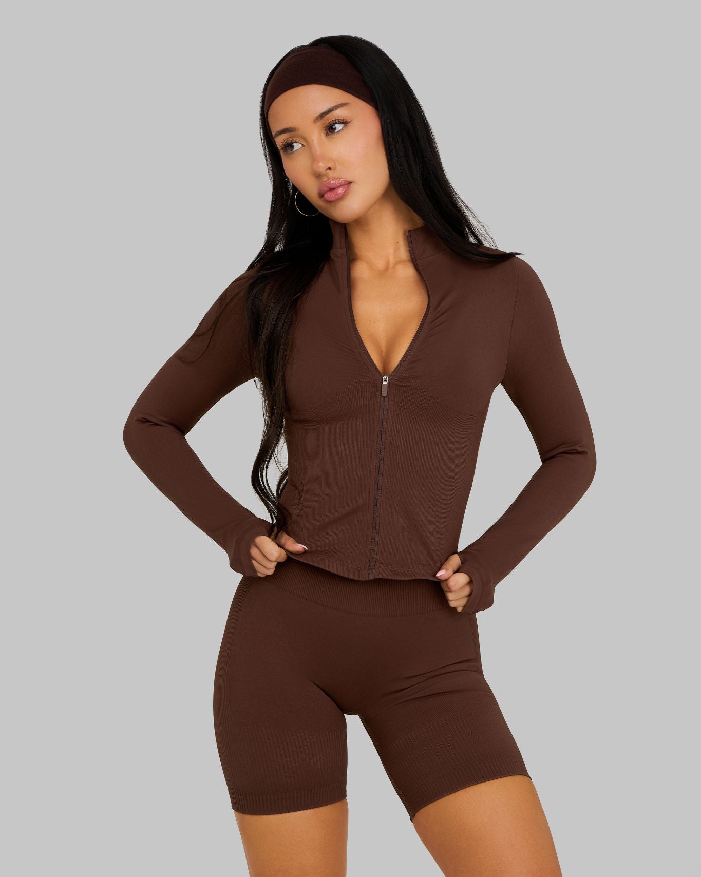 Elevate™ Sculpting Seamless Jacket | Bourbon Brown