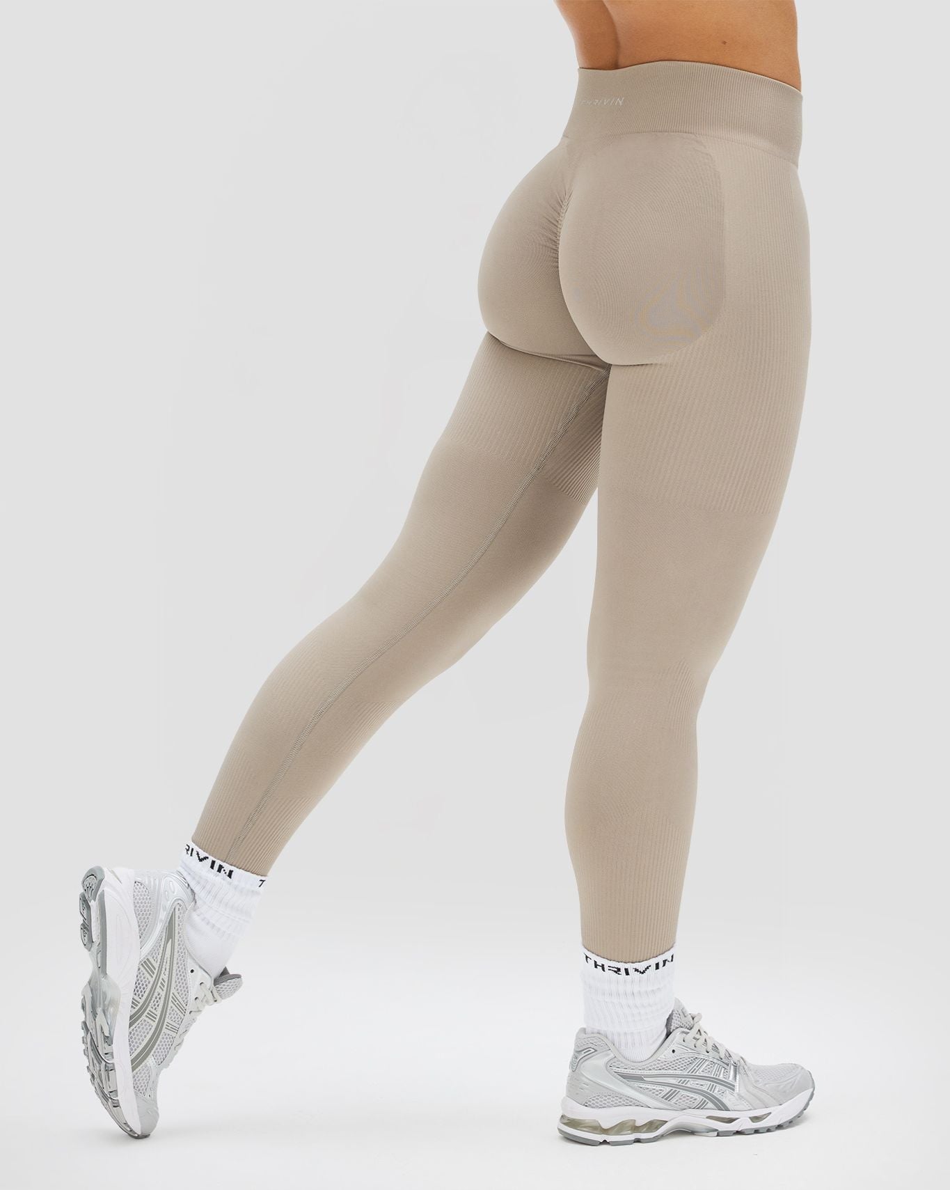 Arise - Seamless Sculpt Ribbed Contour Leggings - Zwart
