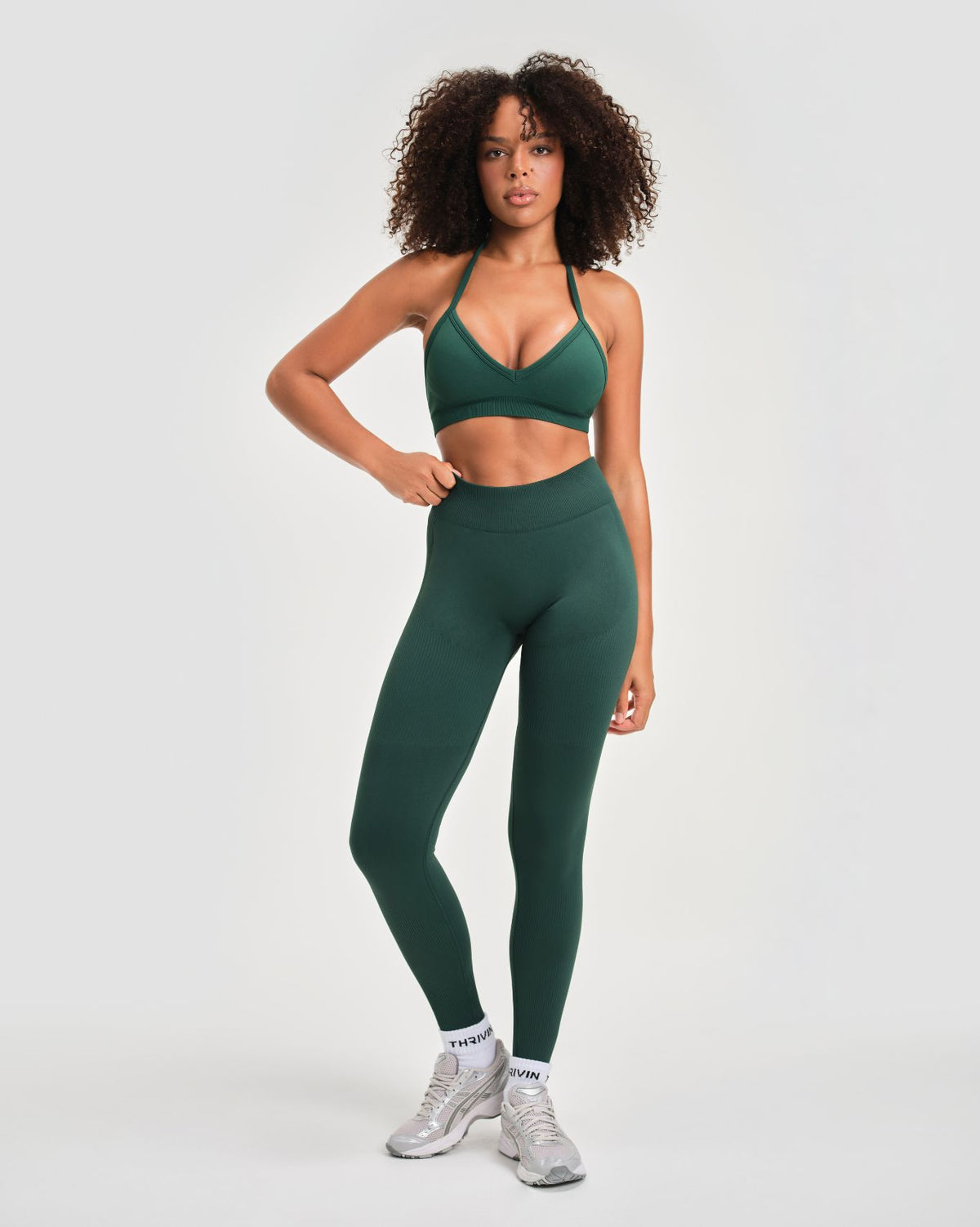 Elevate™ Sculpting Mid Waist Scrunch Leggings | Pine Green