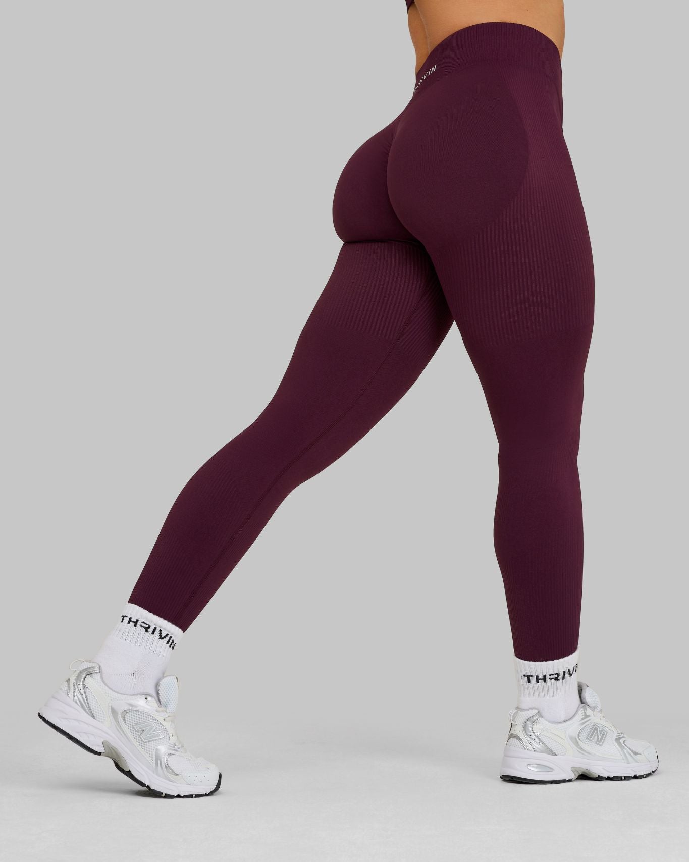 Arise - Seamless Sculpt Ribbed Contour Leggings - Zwart