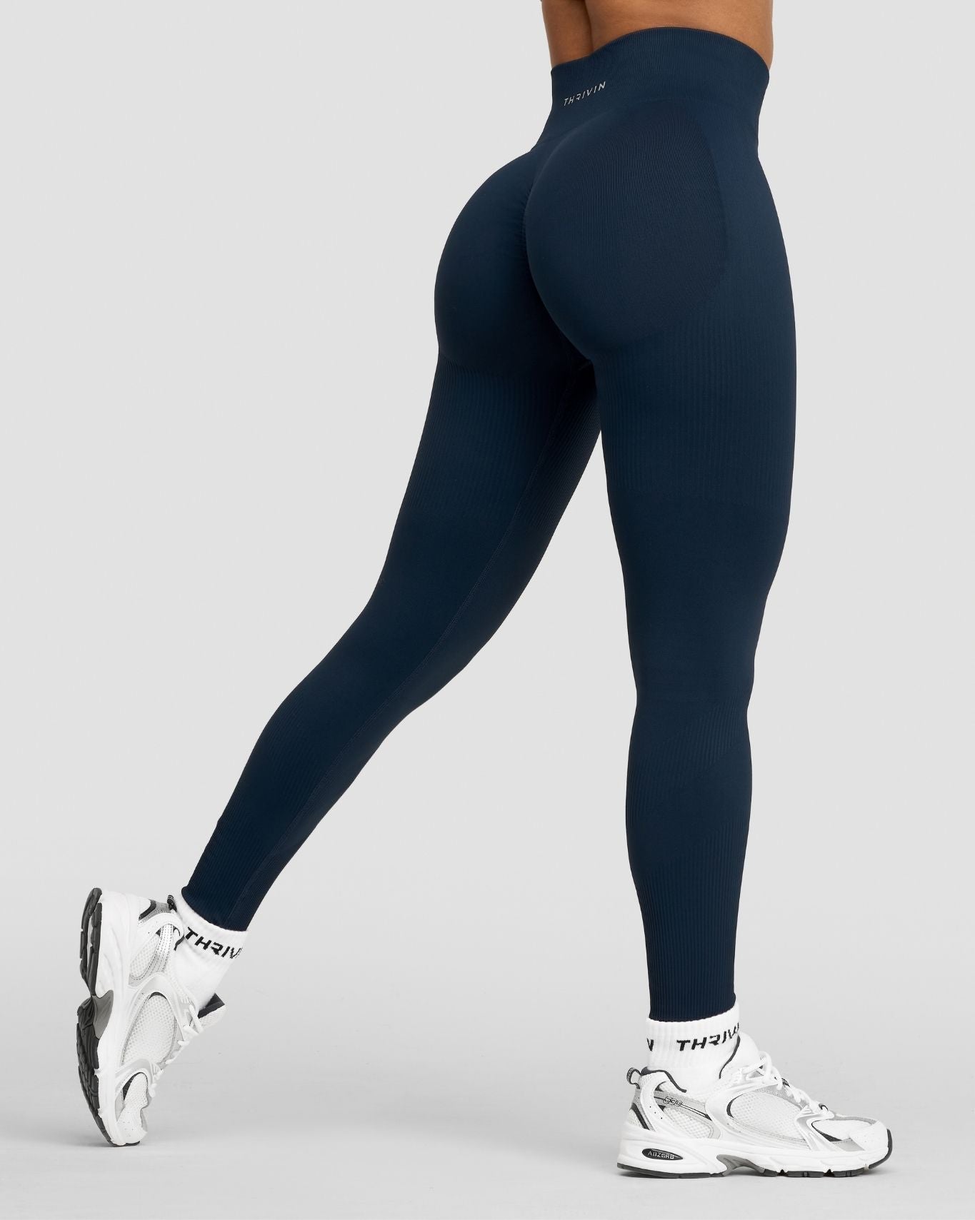 Arise - Seamless Sculpt Ribbed Contour Leggings - Zwart