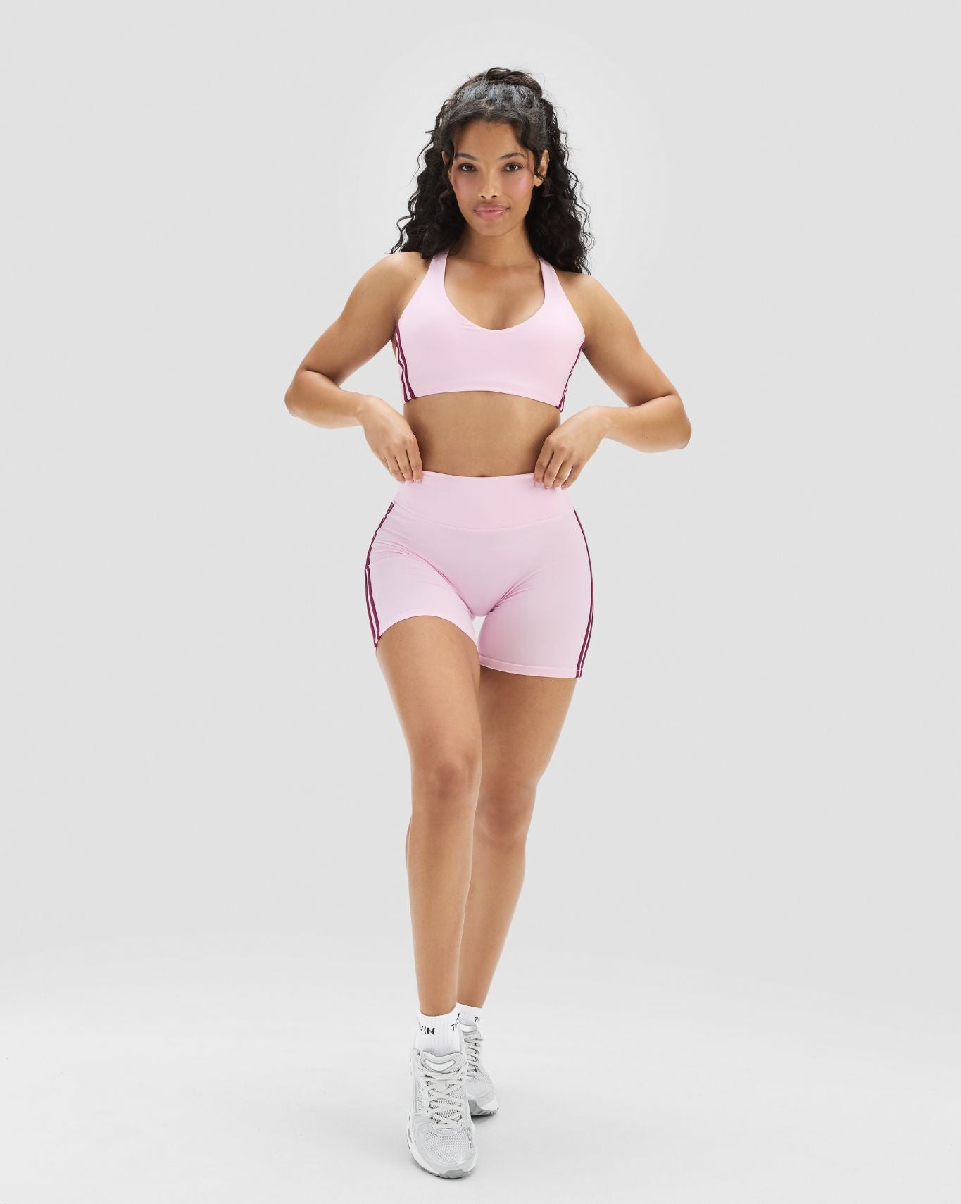 Essence Side Stripe Shorts | Cherry Blossom