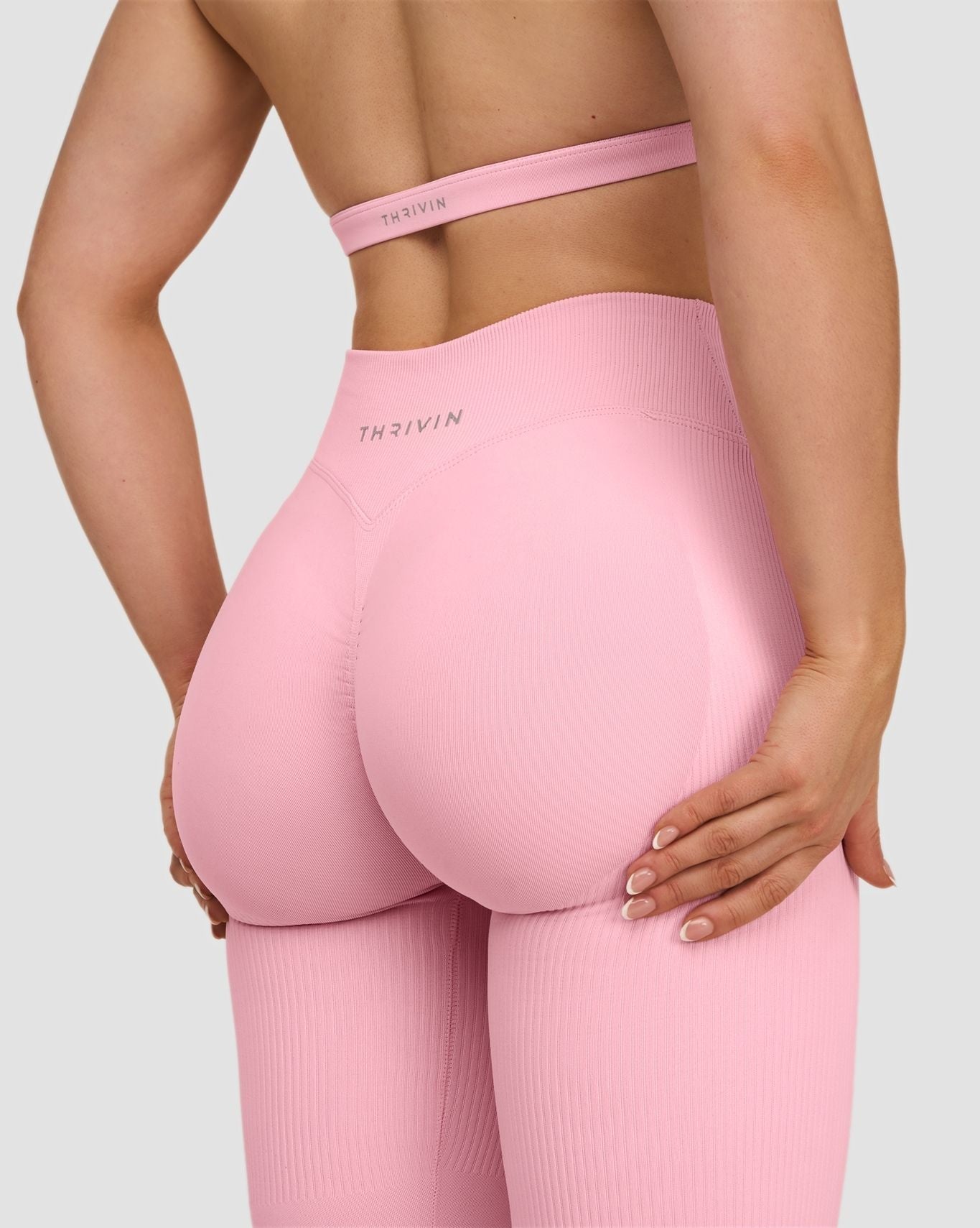 Elevate™ Sculpting Mid V-Waist Scrunch Flare | Cotton Pink