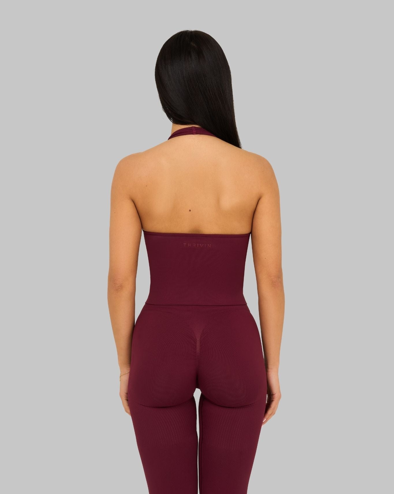 Elevate™ Sculpting Seamless Halterneck Top | Cranberry