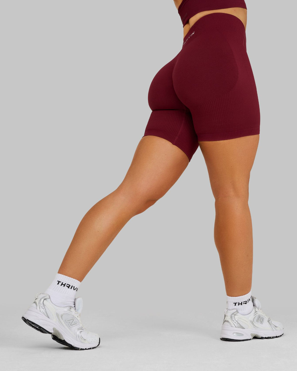 Arise – Nahtlose Sculpt-Ripp-Contour-Leggings – Schwarz