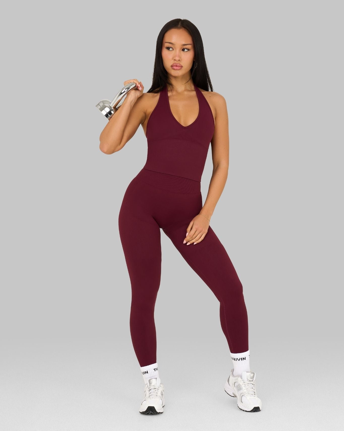 Elevate™ Sculpting Seamless Halterneck Top | Cranberry