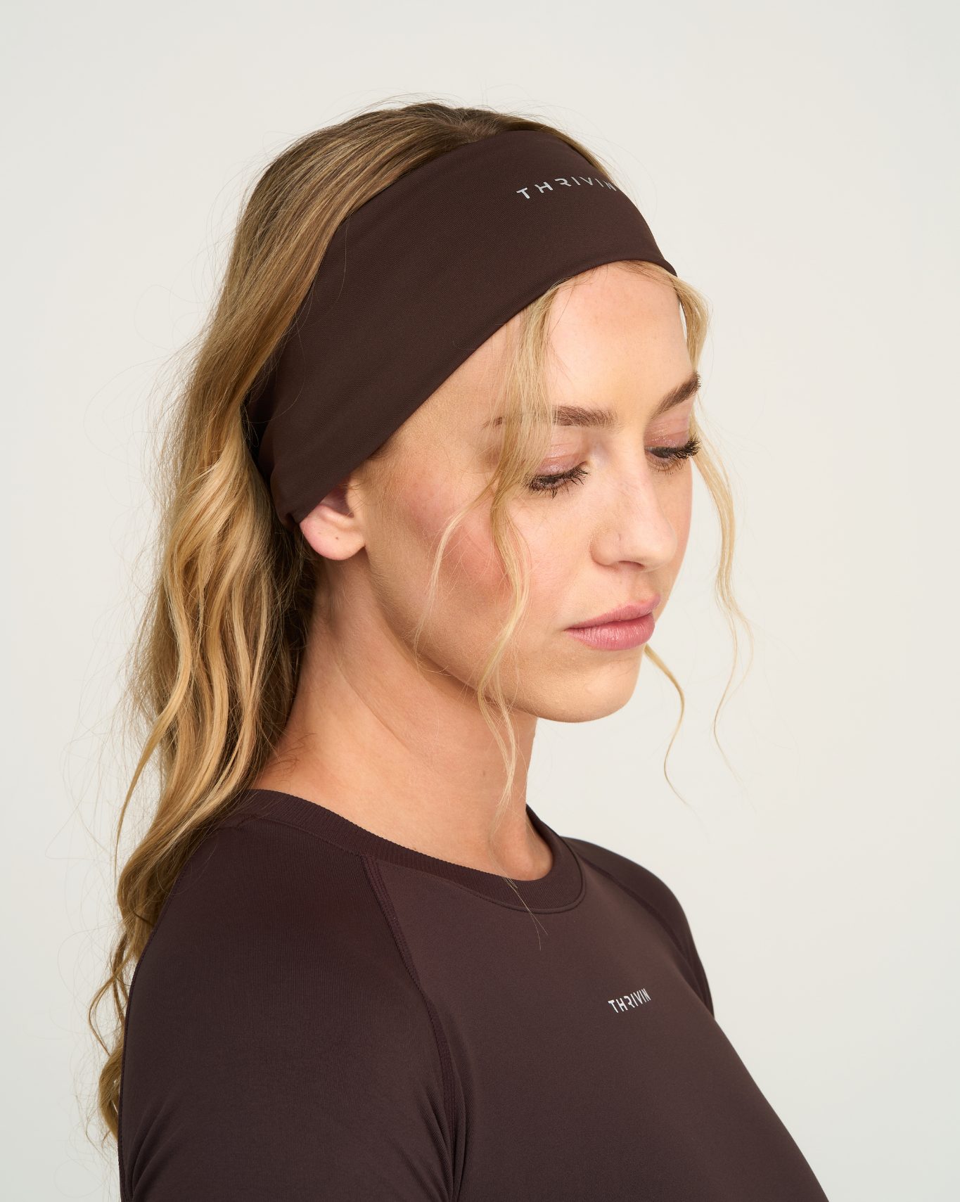 The Essential Collection Chrome Logo Headband | Coffee