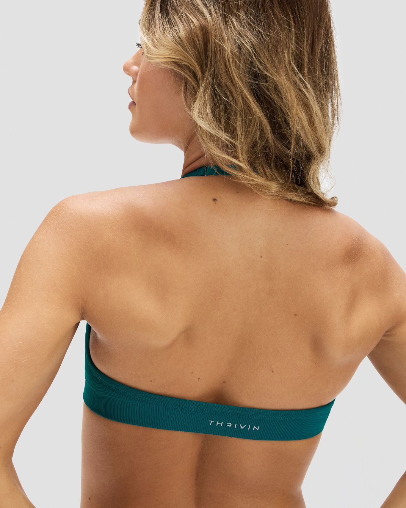 Elevate™ Sculpting Seamless Adjustable Halter Bra | Harbor Blue