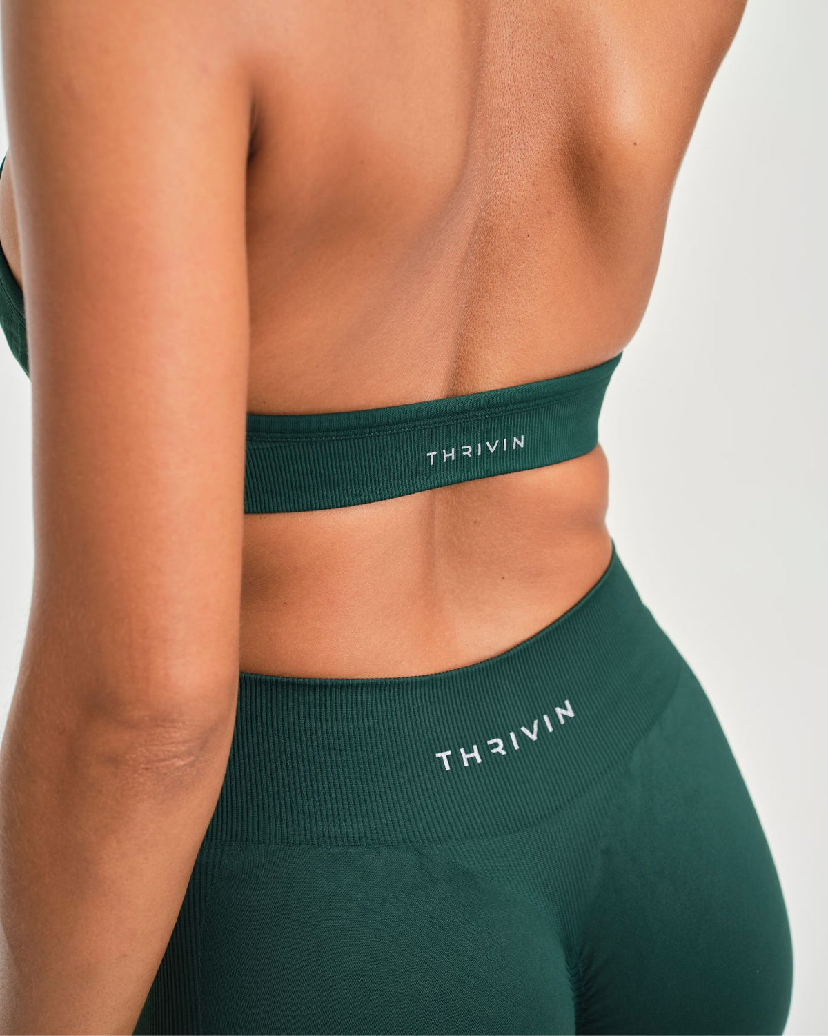 Elevate™ Sculpting Seamless Adjustable Halter Bra | Pine Green