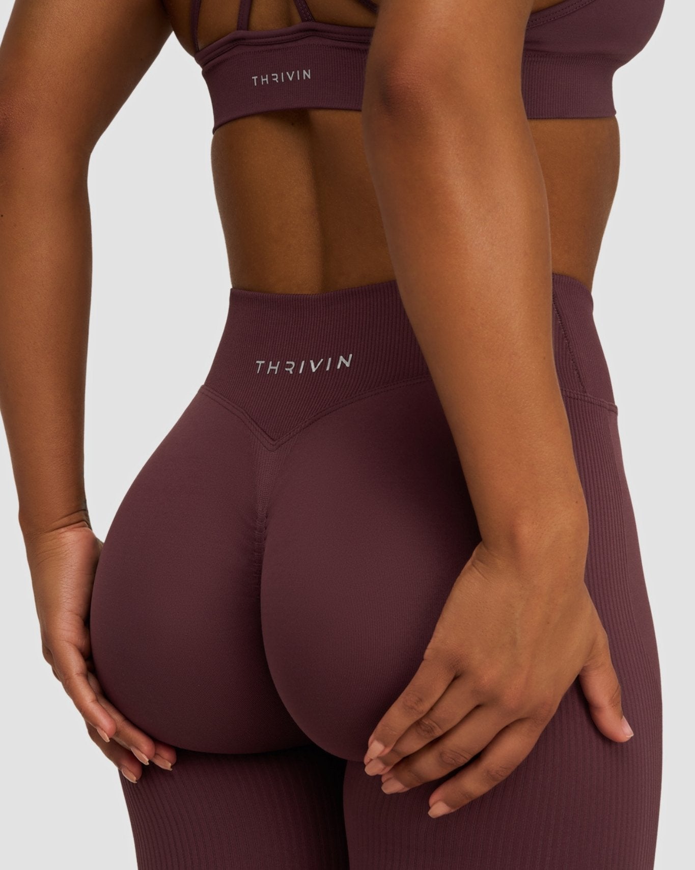 Elevate™ Sculpting Mid Waist Scrunch Leggings | Dark Mauve