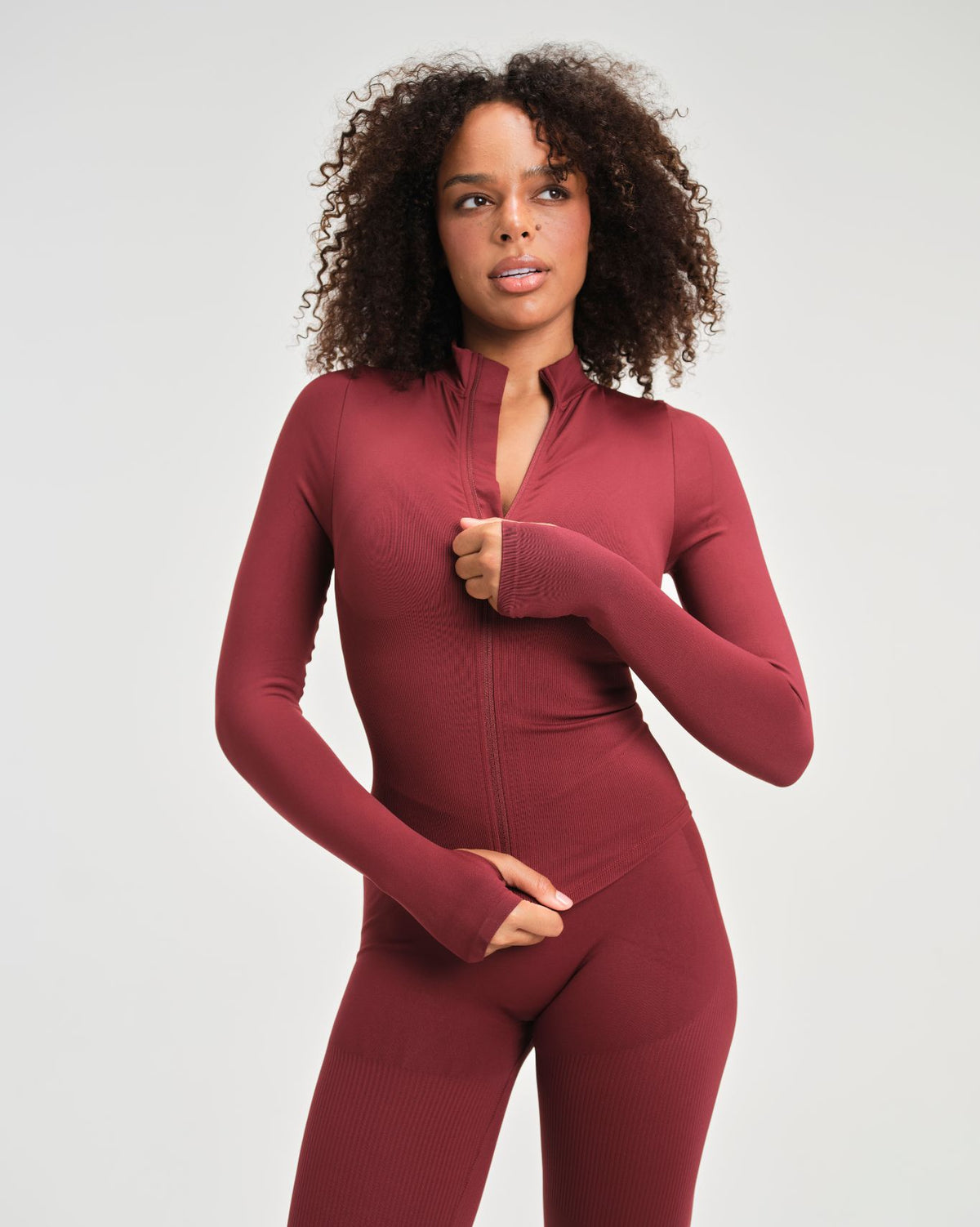 Elevate™ Compression Long Sleeve Jacket | Fine Wine