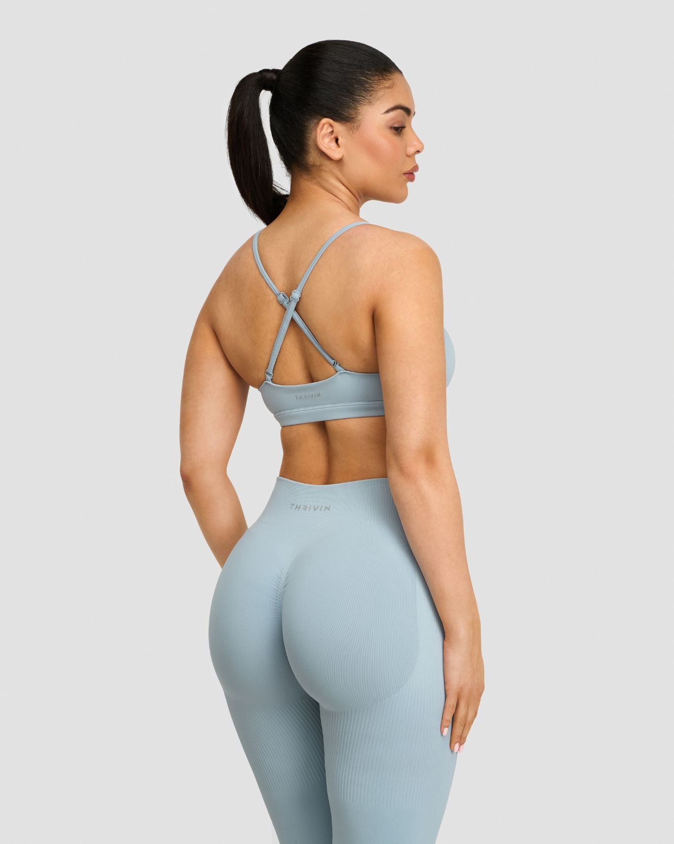 Elevate™ Sculpting Seamless Scoop Neck Bra | Blue Haze
