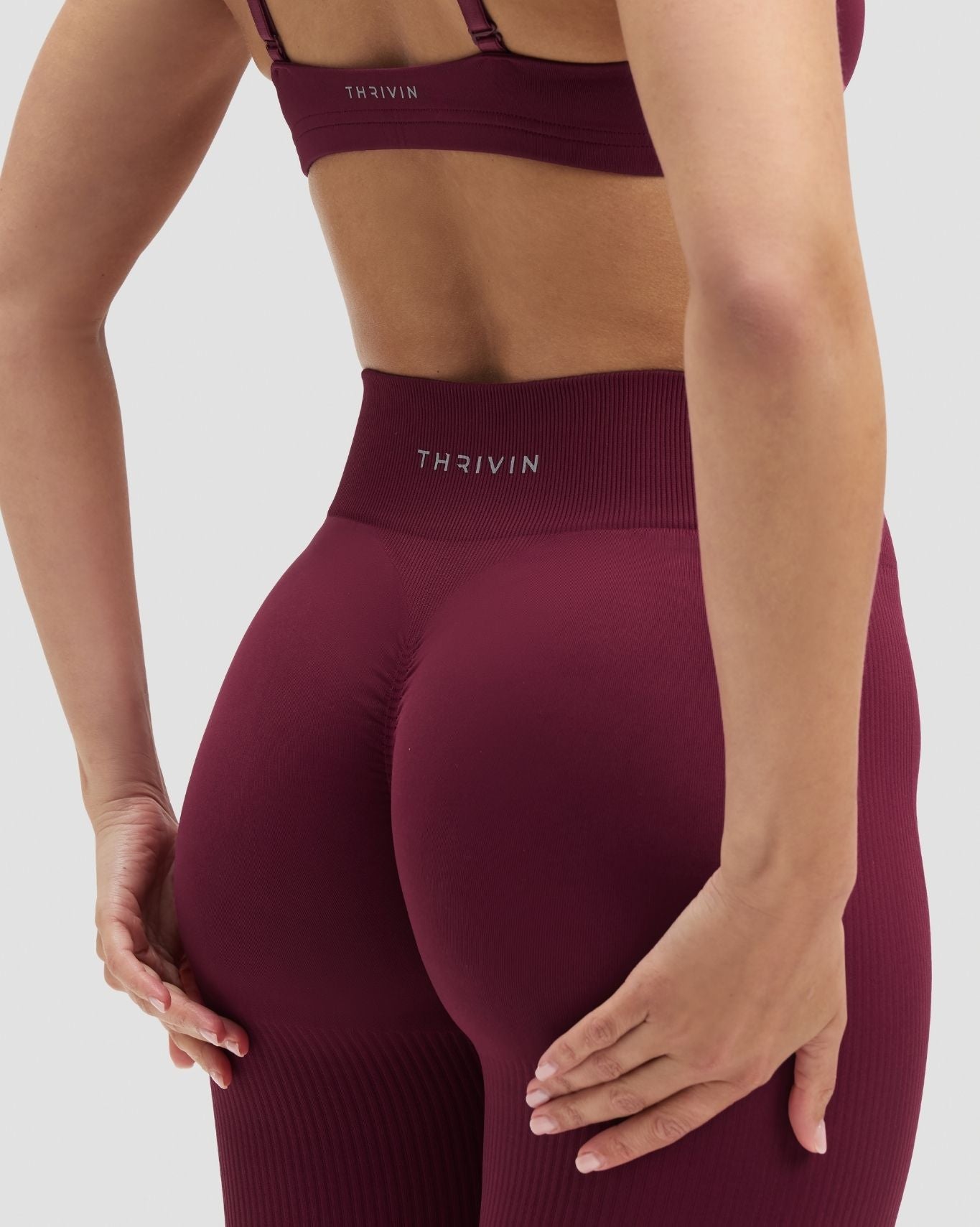 Elevate™ Sculpting Mid Waist Scrunch Leggings | Cherry Berry