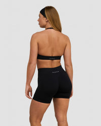 Elevate™ Sculpting Seamless Adjustable Halter Bra | Night Black