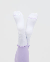 THRIVIN Frill Ruffle Socks | Lilac