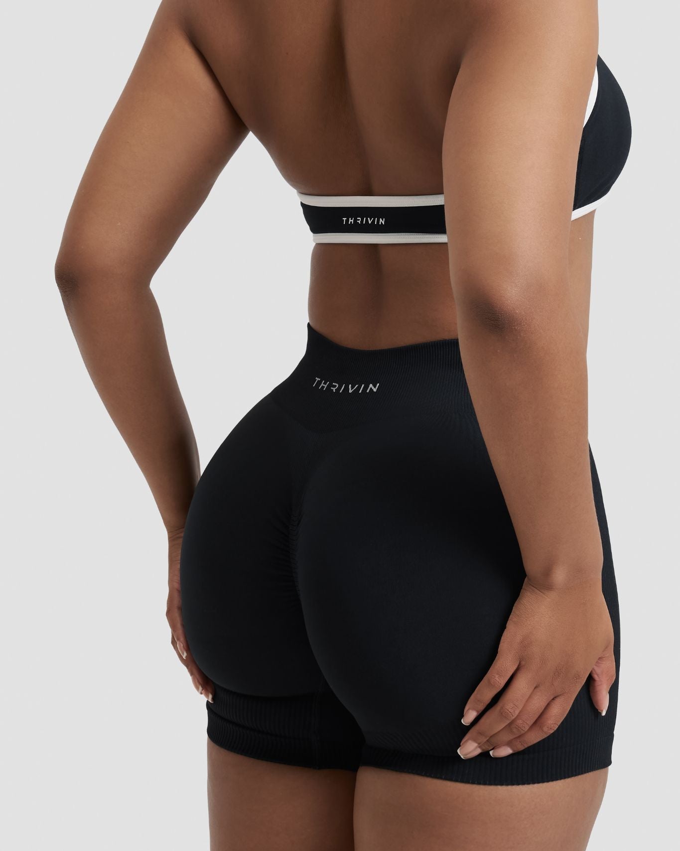 Elevate™ Sculpting Mid Waist Scrunch Shorter Shorts | Night Black