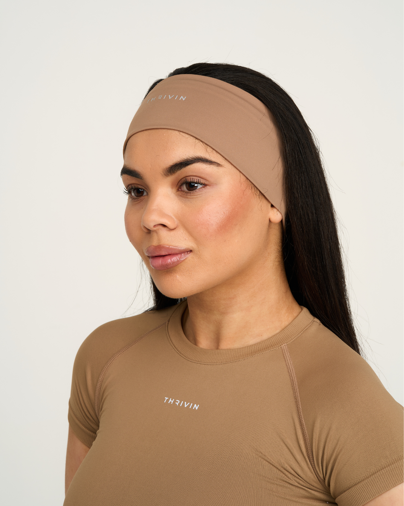 The Essential Collection Chrome Logo Headband | Toffee