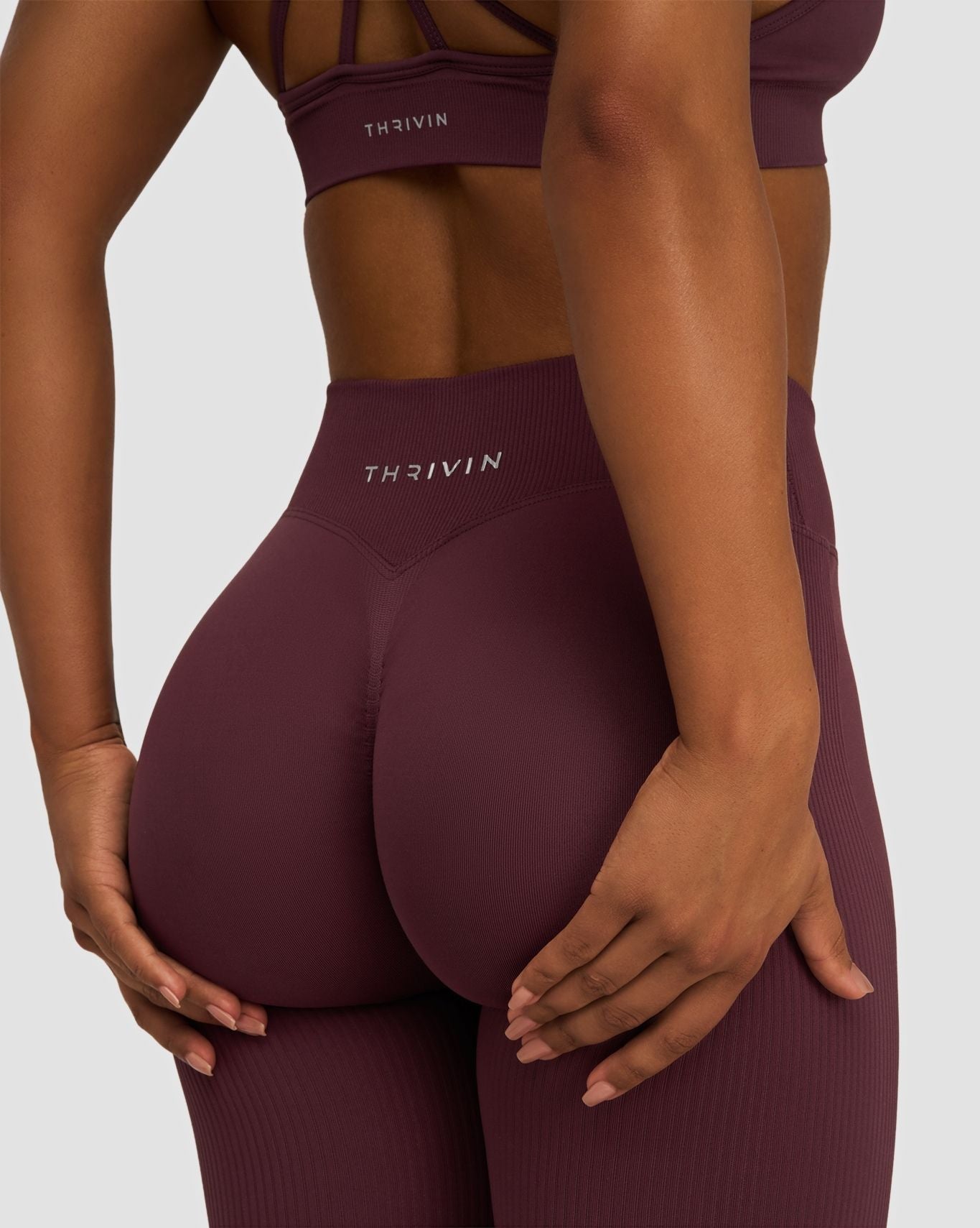 Elevate™ Sculpting Mid V-Waist Scrunch Flare | Dark Mauve