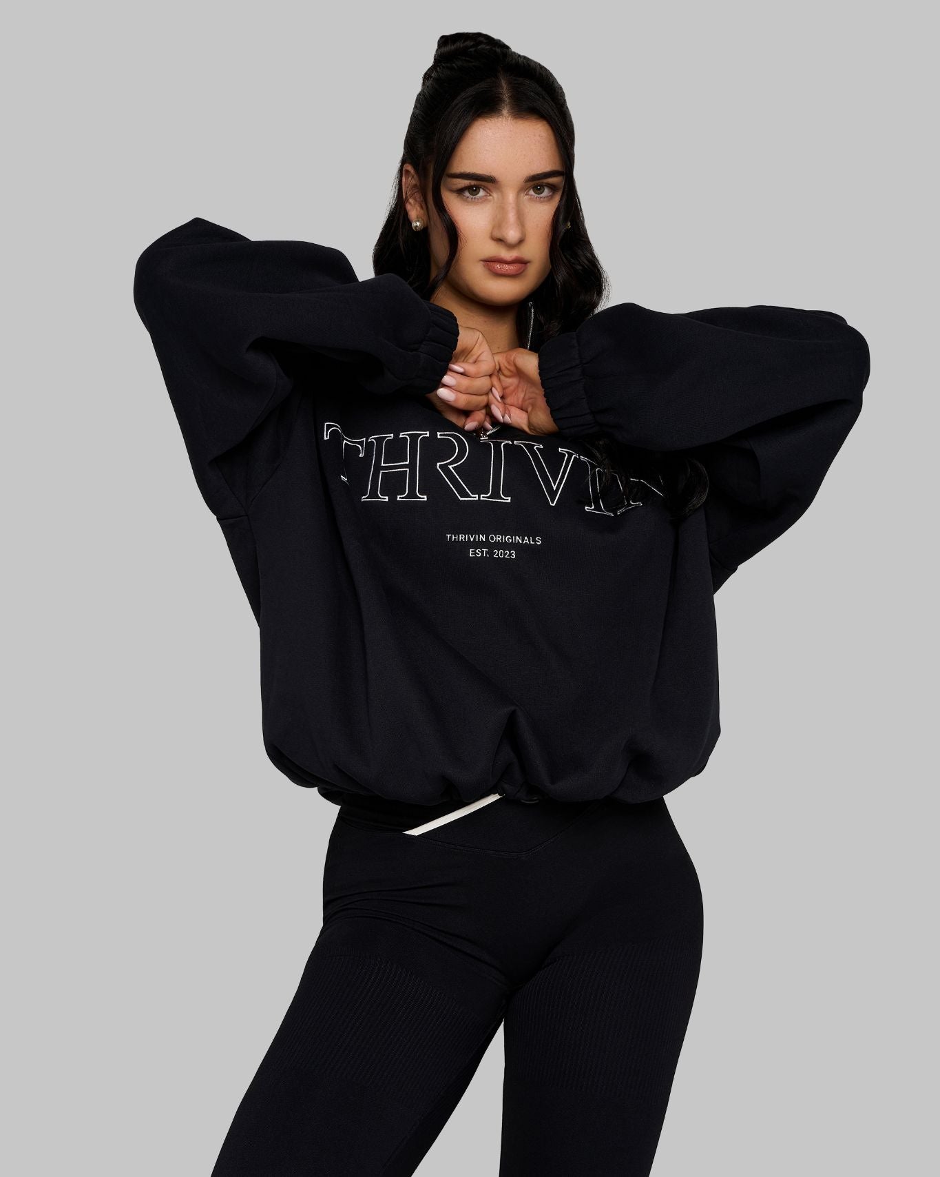 Suéter de Media Cremallera Original | Negro Noche