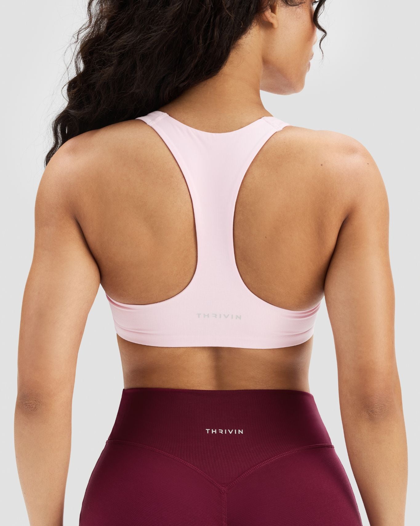 Essence Racer Back Sports Bra | Cherry Blossom