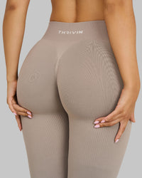 Arise - Seamless Sculpt Ribbed Contour Leggings - Zwart