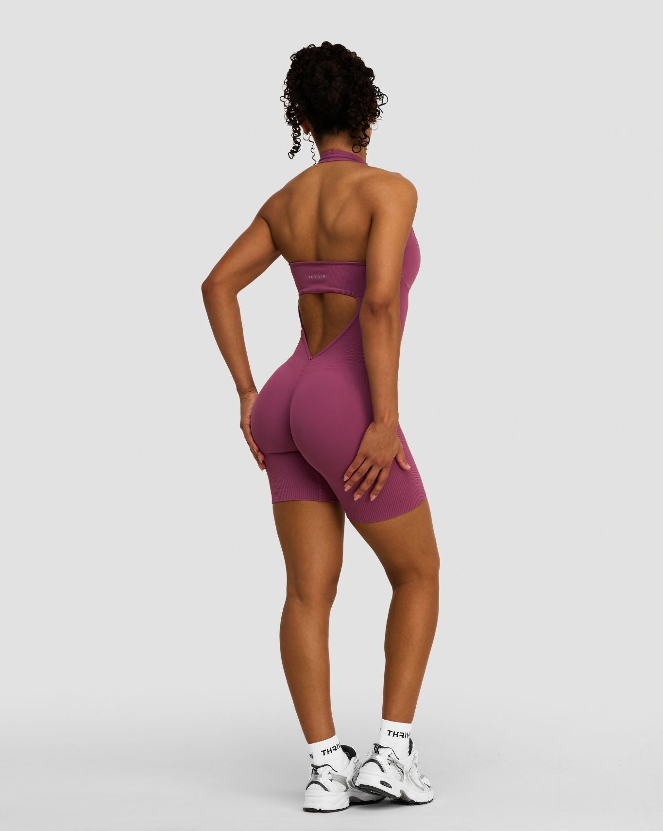 Elevate™ Sculpting Halterneck All In One | Orchid Mauve