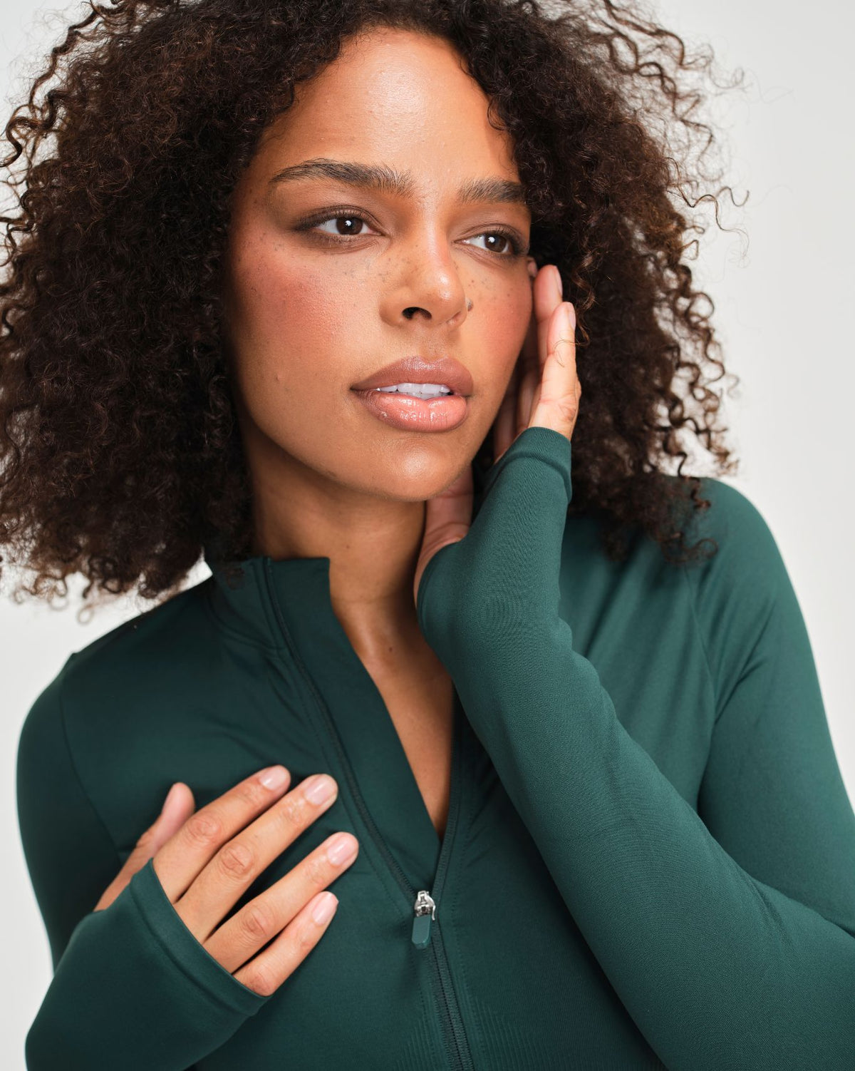 Elevate™ Compression Long Sleeve Jacket | Pine Green