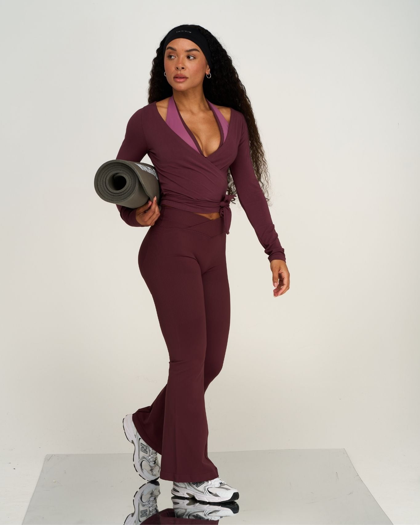 Elevate™ Sujetador Halter de Cuello V Sin Costuras Esculpidor | Mauve Oscuro