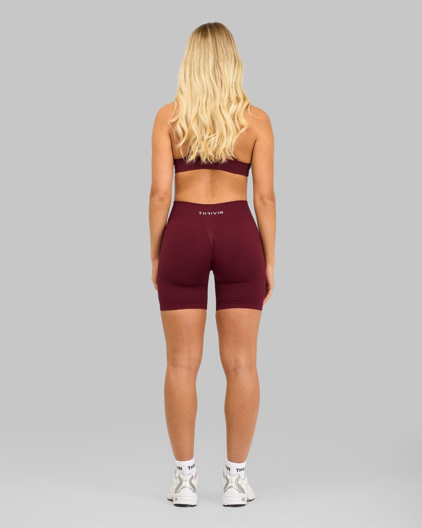 Elevate™ Sculpting Mid Waist Scrunch Shorts | Cranberry
