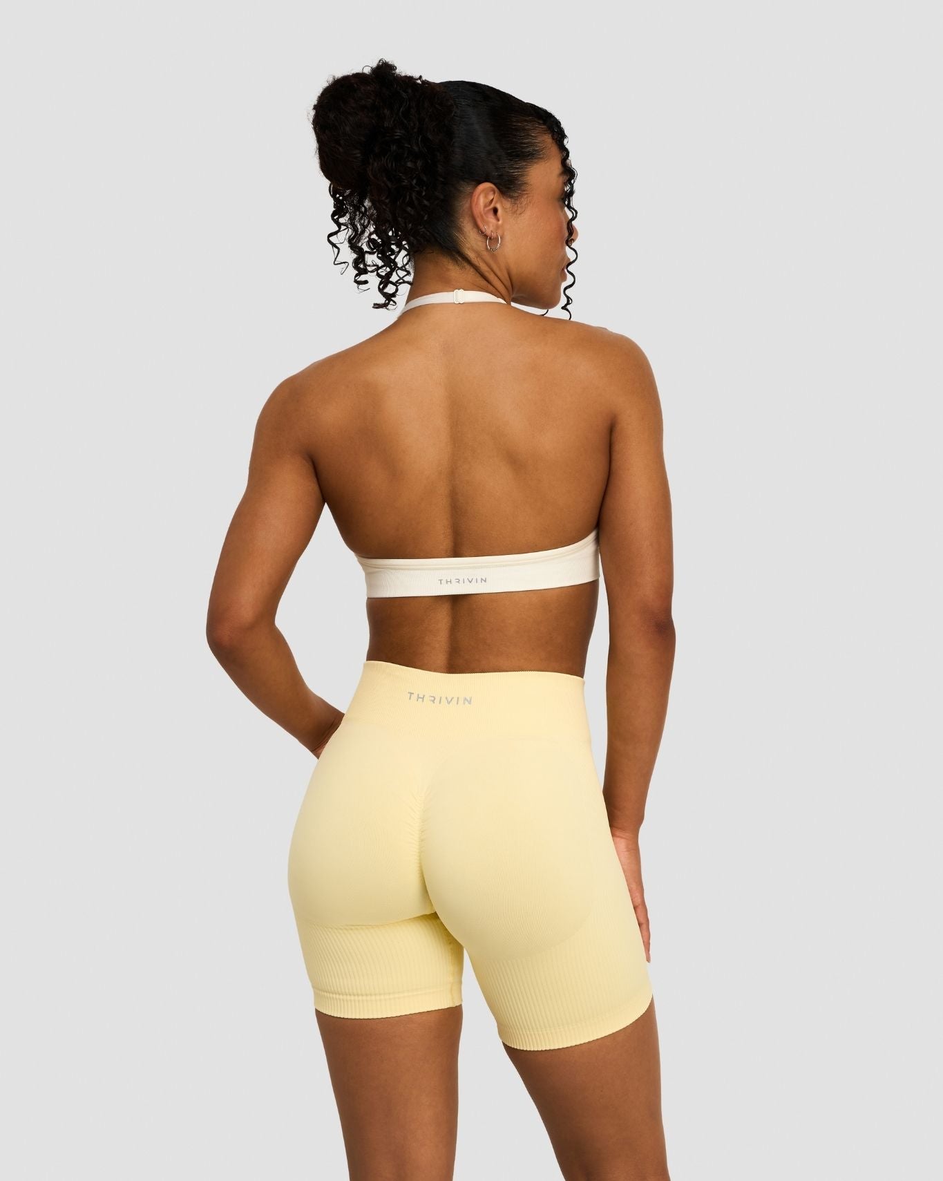 Elevate™ Sculpting Seamless Adjustable Halter Bra | Cream