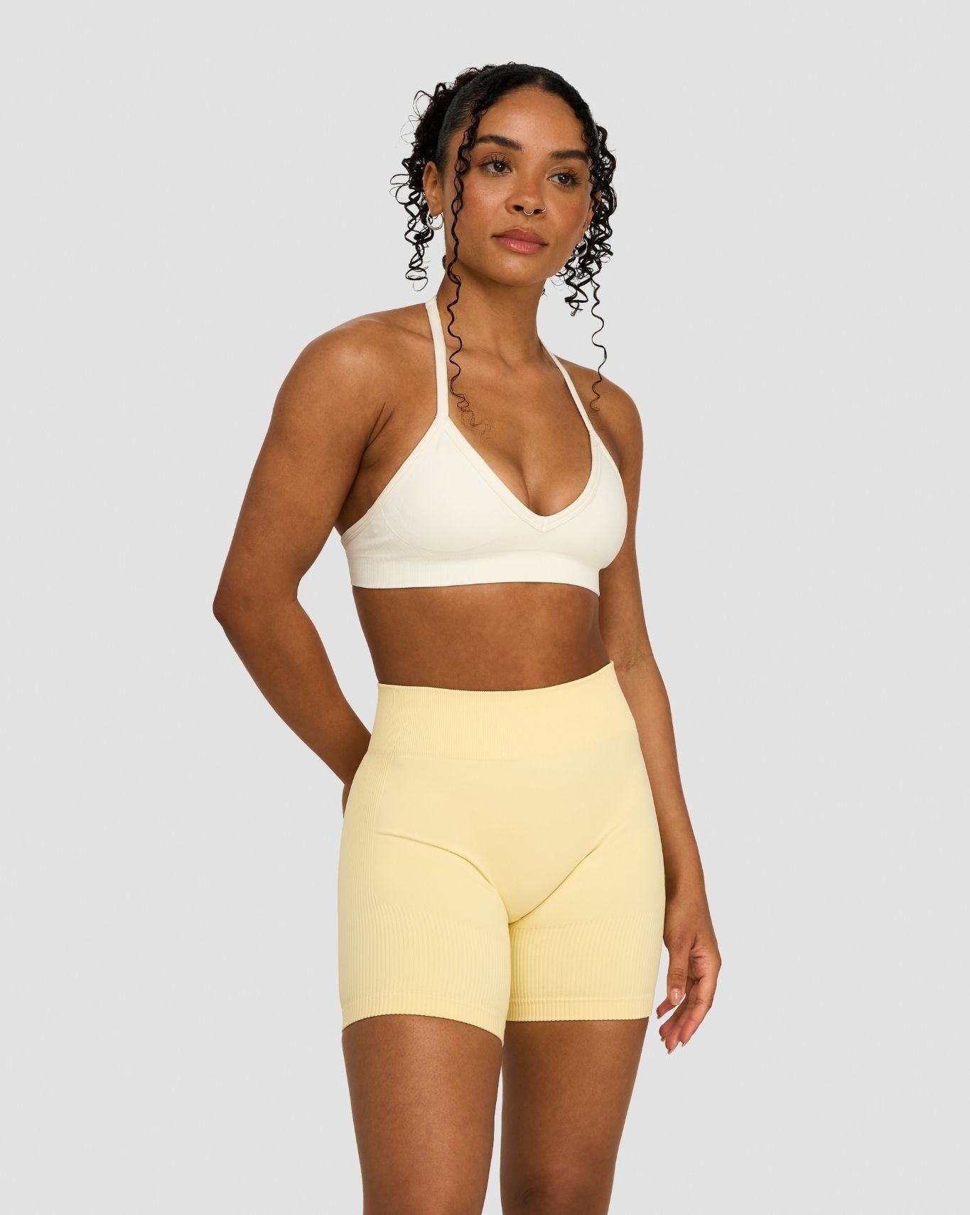 Elevate™ Sculpting Seamless Adjustable Halter Bra | Cream