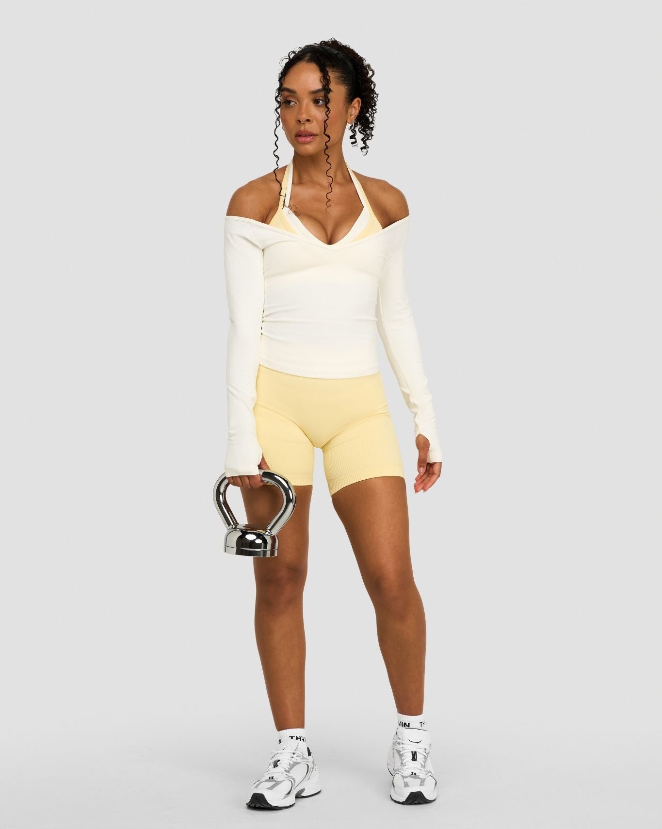 Elevate™ Sculpting Seamless Adjustable Halter Bra | Cream