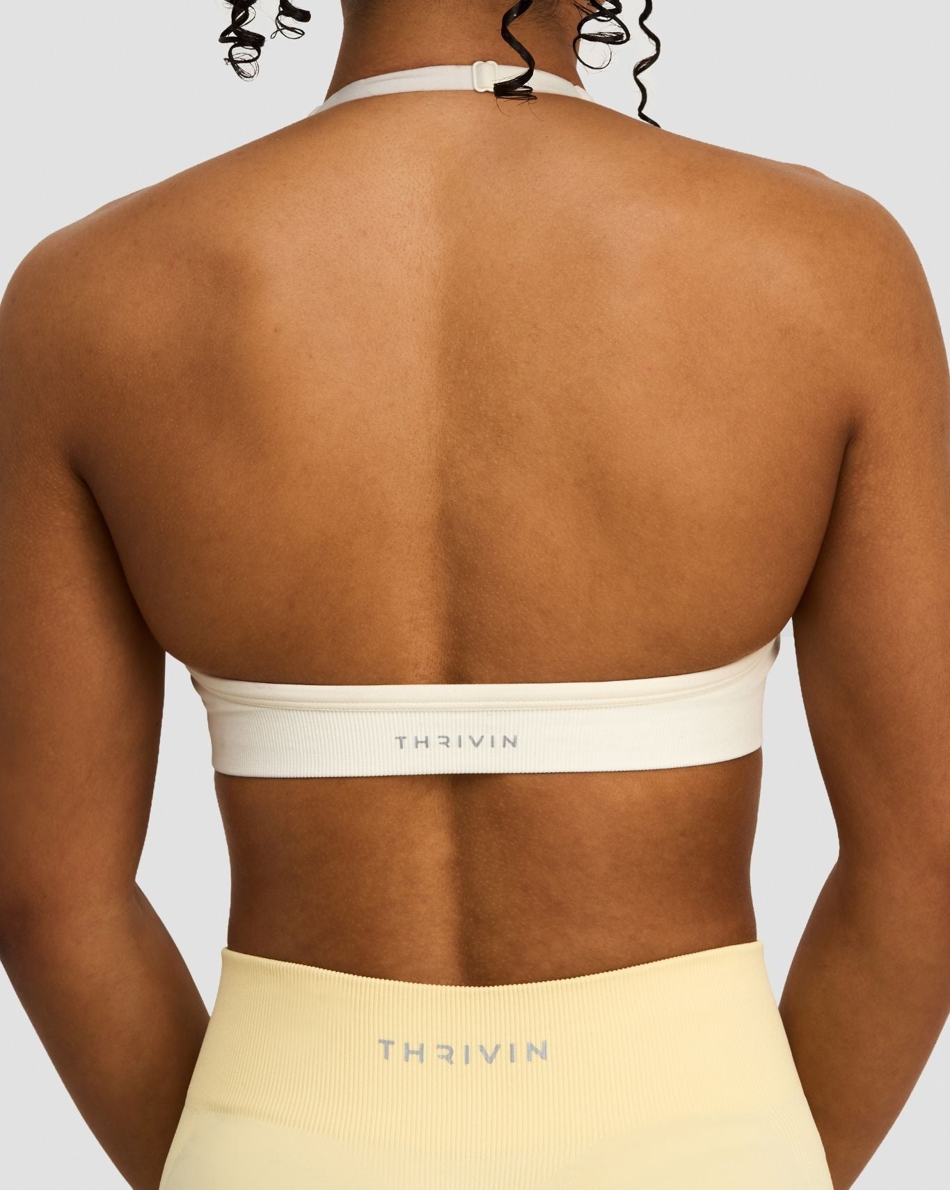 Elevate™ Sculpting Seamless Adjustable Halter Bra | Cream
