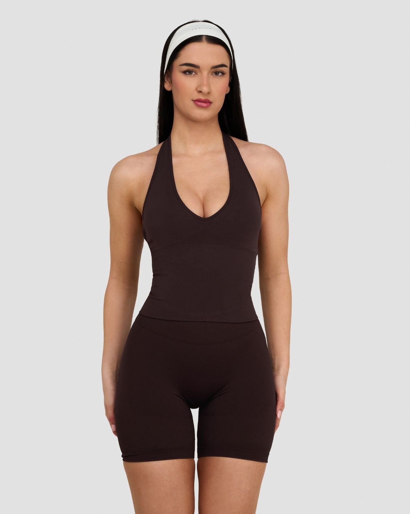Elevate™ Sculpting Seamless Halterneck Top | Coffee