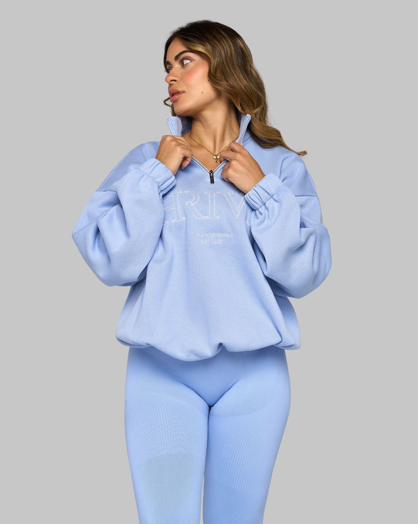 Suéter Original de Media Cremallera | Glaciar