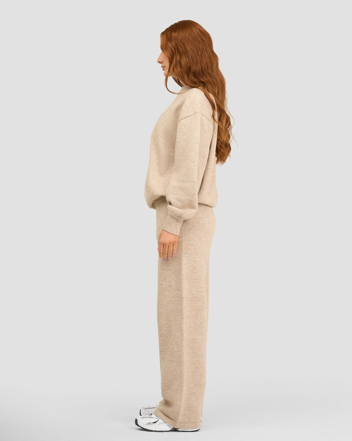 Essential Knitted Sweater & Trouser 2-Piece Set | Oat