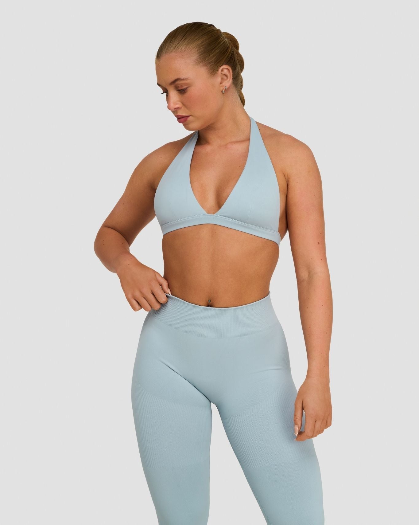 Elevate™ Sujetador Halter con Escote en V Sin Costuras Modelador | Blue Haze