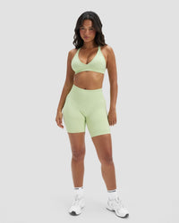 Elevate™ Sculpting High Waist Scrunch Shorts | Pistachio Green