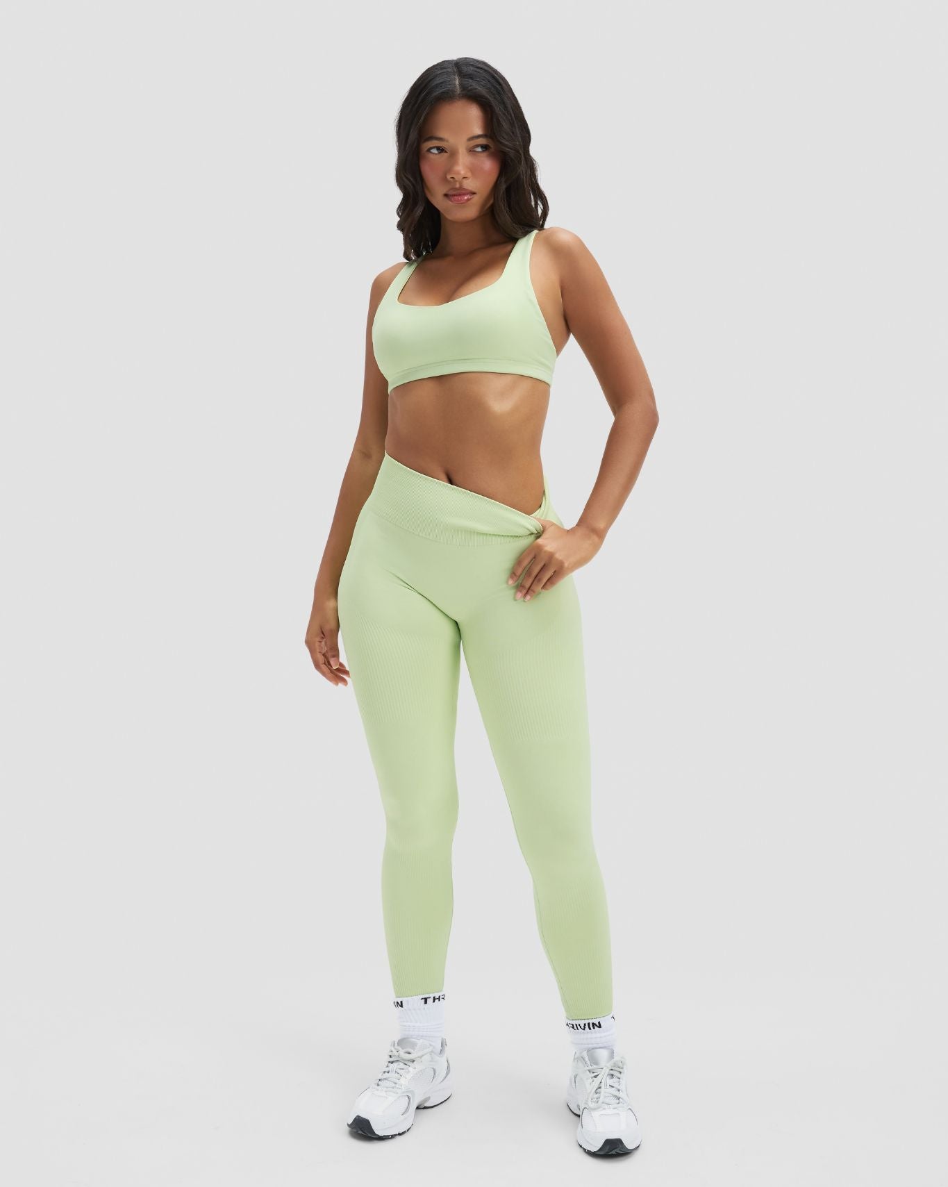 Elevate™ Sculpting High Waist Scrunch Leggings | Pistachio Green