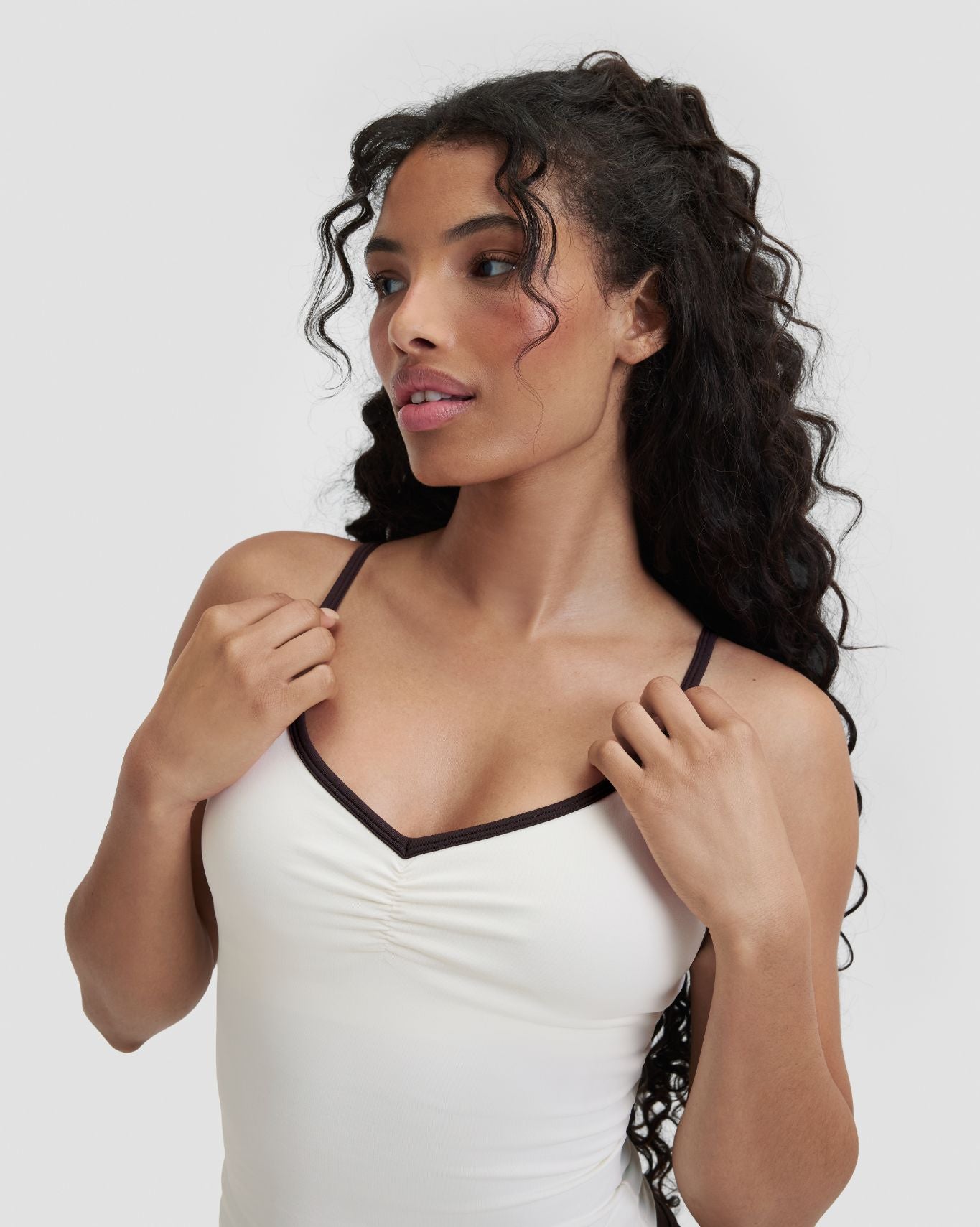 Elevate™ Outline Cross Back Tank Top | Cream