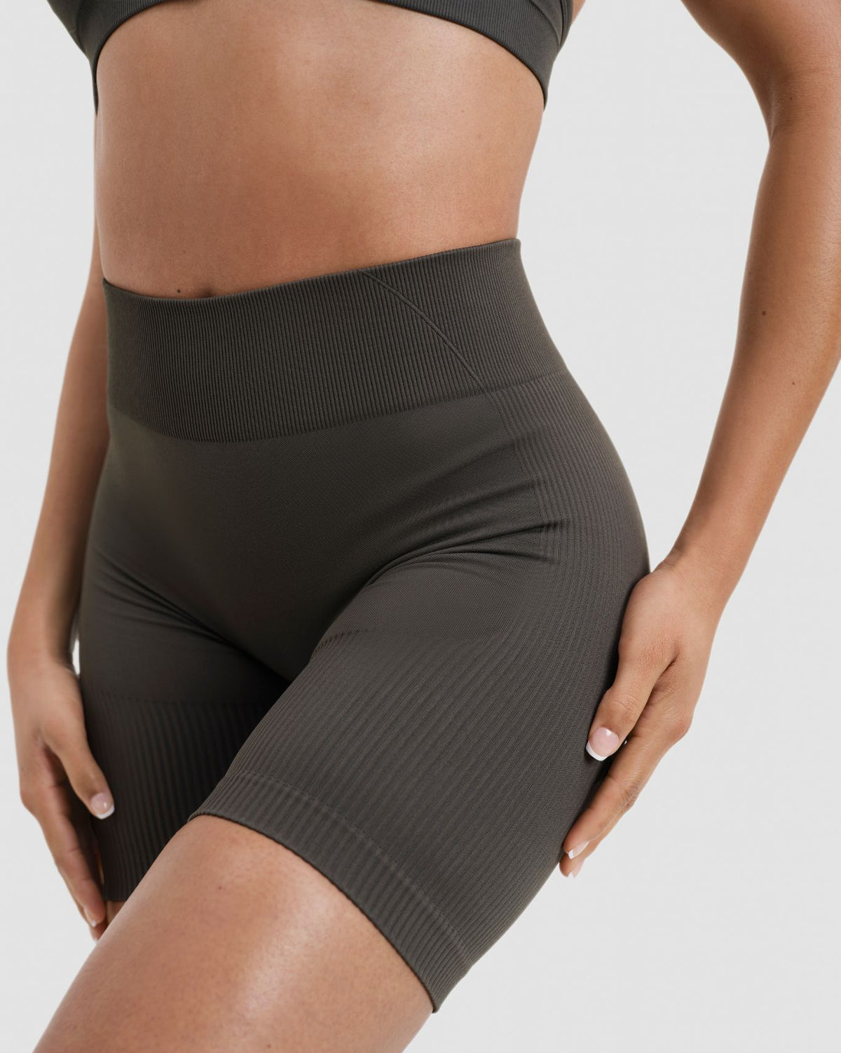 Elevate™ Sculpting Mid Waist Scrunch Shorts | Olive Green
