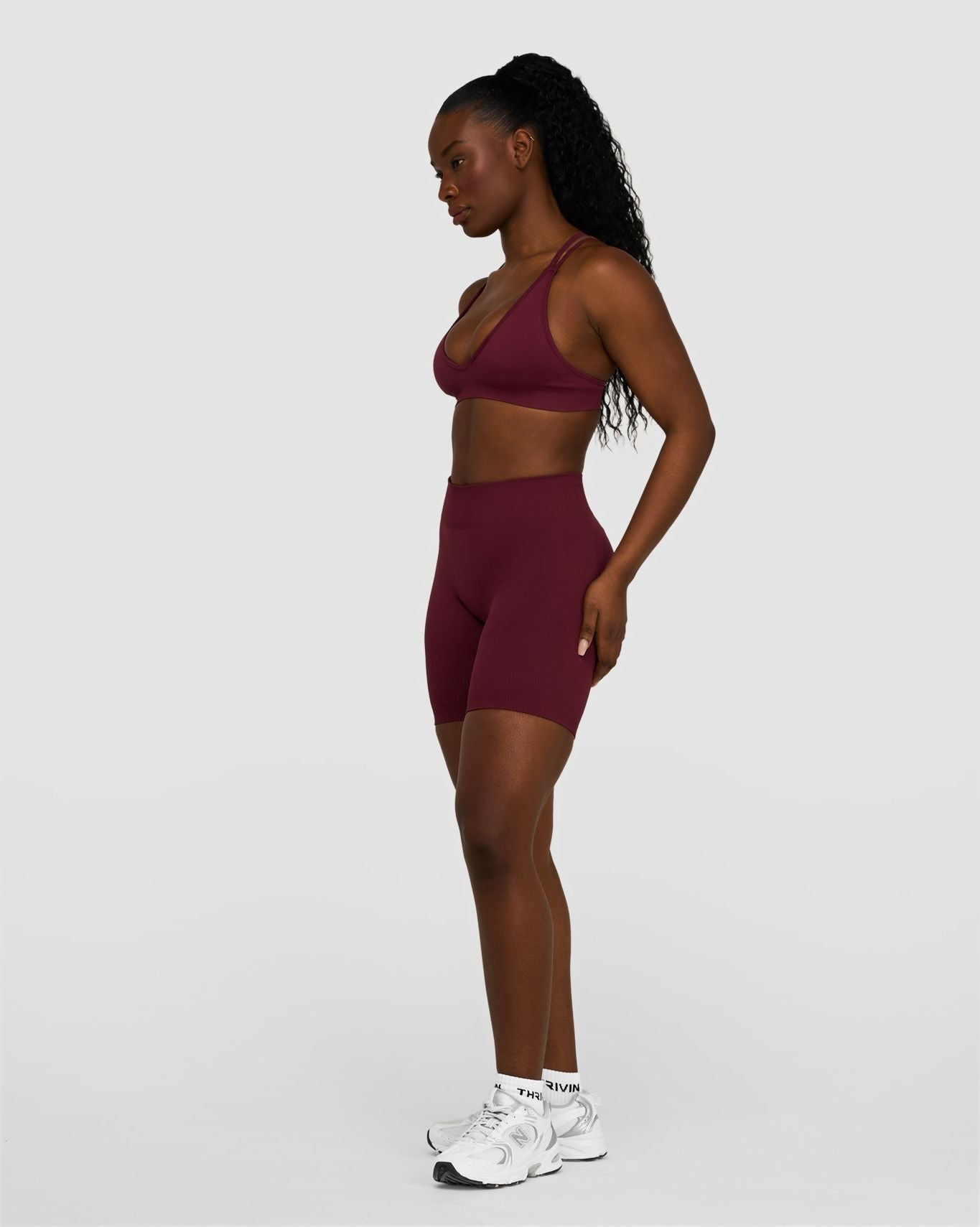 Elevate™ Sculpting Mid Waist Scrunch Shorts | Merlot