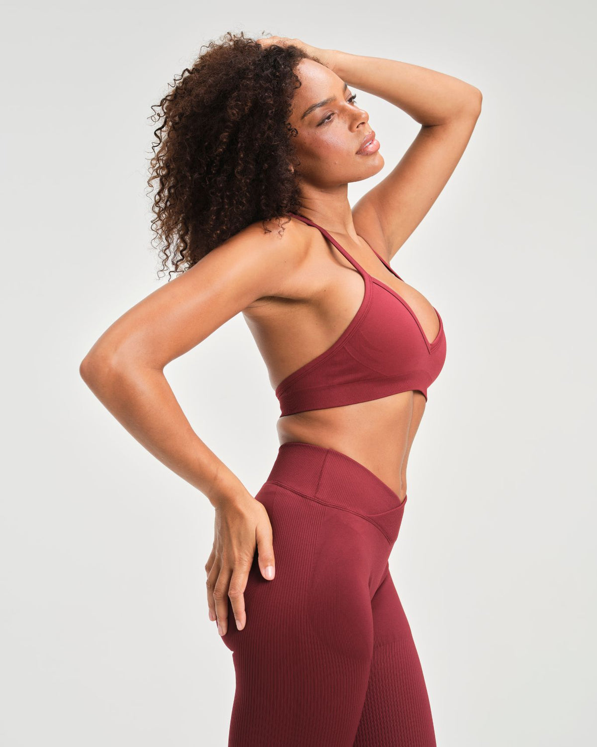 Elevate™ Sculpting Seamless Adjustable Halter Bra | Fine Wine