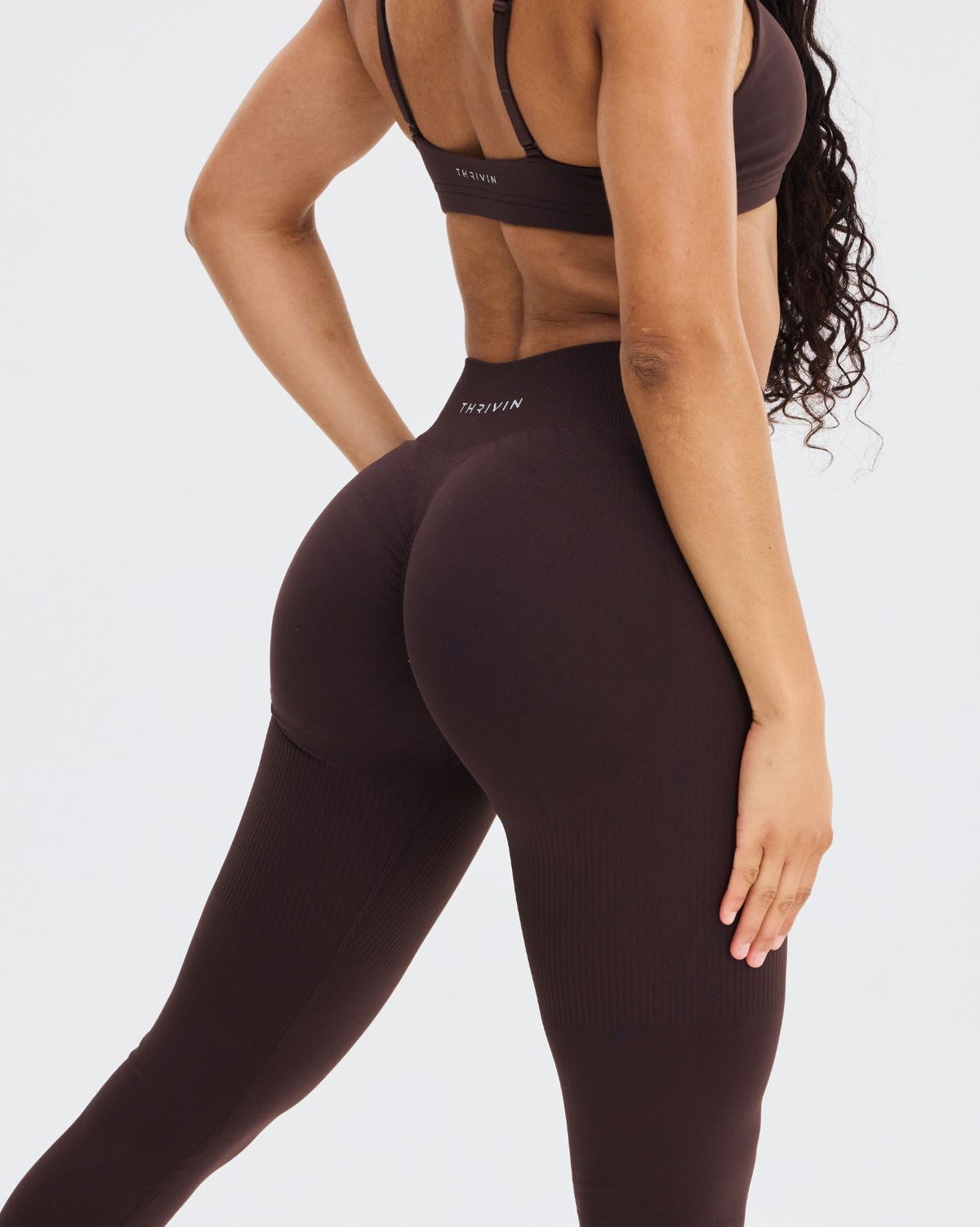 Elevate™ Sculpting Mid Waist Scrunch Leggings | Coffee