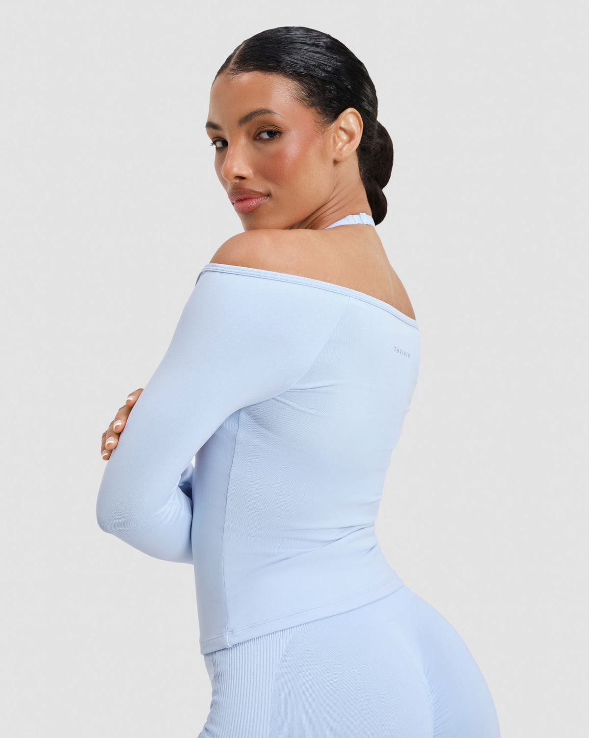 Elevate™ Sculpting Seamless V-Neck Top | Ice Blue